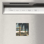 Square Magnet met Island Scene (Insitu (Vaatwasser))