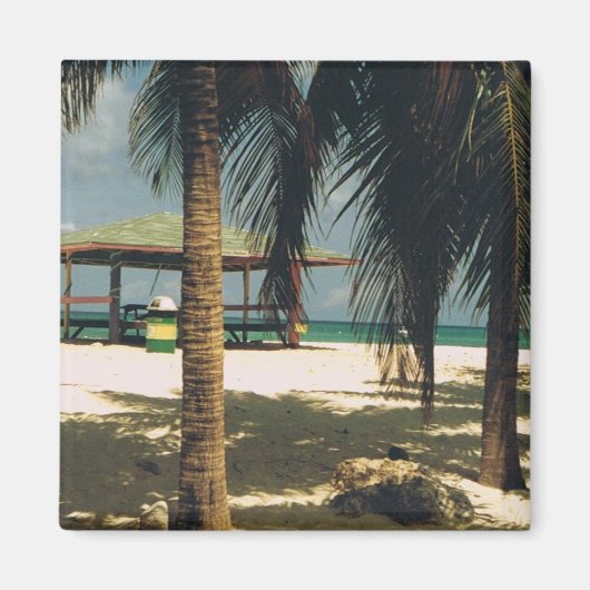 Square Magnet met Island Scene (Voorkant)