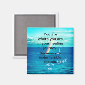 Square Magnet Rainbow en Ocean beroemd gemaakt doo (Voorkant / Achterkant)