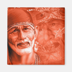 Square Magnet - Sai baba
