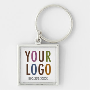 Square Metal Sleutelhanger met aangepast Logo Geen