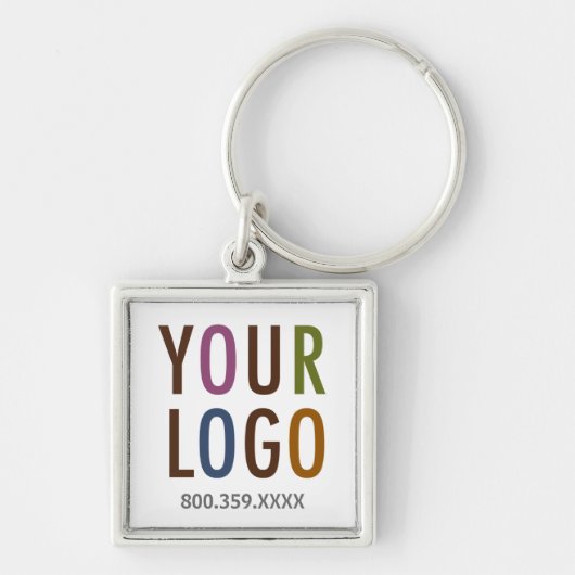 Square Metal Sleutelhanger met aangepast Logo Geen (Voorkant)
