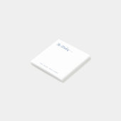 Square Minimalist Navy Blue Family Stationery  Post-it® Notes (Schuin)