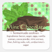  Square Mint Chocolade Stickers (Voorkant)
