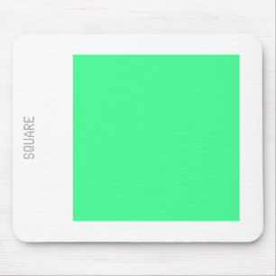 Square - Mint Green en White Muismat