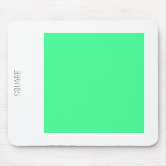 Square - Mint Green en White Muismat (Voorkant)