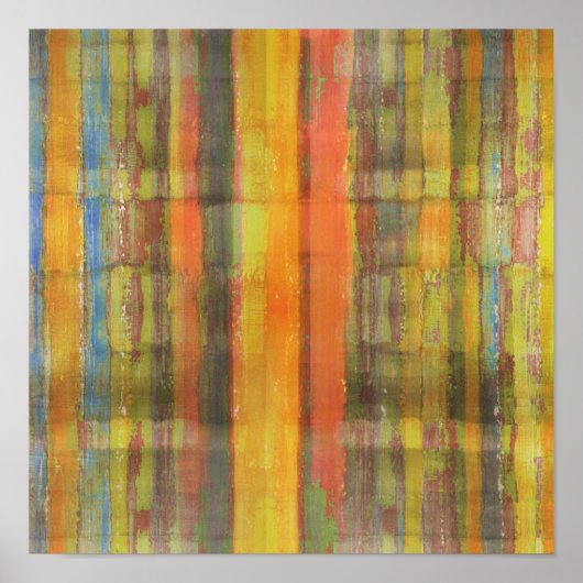 Square Modern Art Earth Colors Poster (Voorkant)