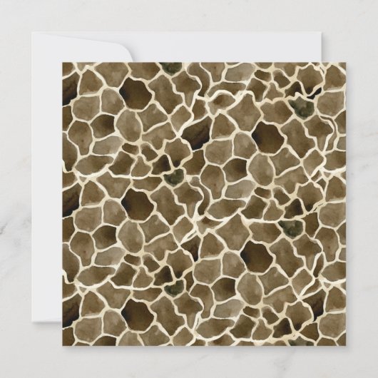 Square Modern Safari Adventure Baby shower Giraffe Kaart (Achterkant)