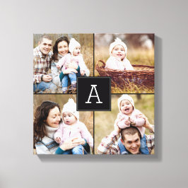 Square Monogram Aangepast fotocanvas Canvas Afdruk