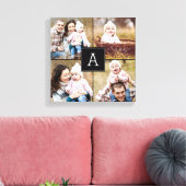 Square Monogram Aangepast fotocanvas Canvas Afdruk (Insitu (Woonkamer))