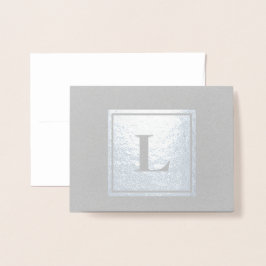 Square Monogram Dankuwel Folie Kaarten
