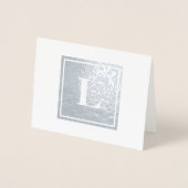 Square Monogram Dankuwel Folie Kaarten (Voorkant)