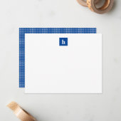 Square Monogram Notitiekaartje (Voorkant / Achterkant in situ)