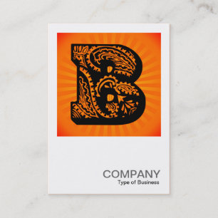 Square Monogram - Paisley Sunburst - B Visitekaartje
