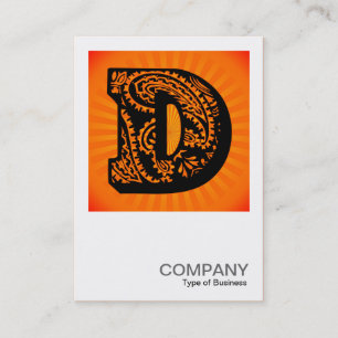 Square Monogram - Paisley Sunburst - D Visitekaartje