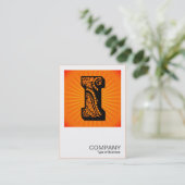 Square Monogram - Paisley Sunburst - I Visitekaartje (Staand voorkant)