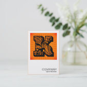 Square Monogram - Paisley Sunburst - K Visitekaartje (Staand voorkant)