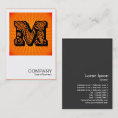 Square Monogram - Paisley Sunburst - M Visitekaartje (Voorkant / Achterkant)