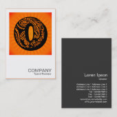 Square Monogram - Paisley Sunburst - O Visitekaartje (Voorkant / Achterkant)