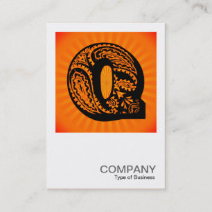 Square Monogram - Paisley Sunburst - Q Visitekaartje