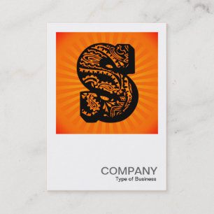 Square Monogram - Paisley Sunburst - S Visitekaartje