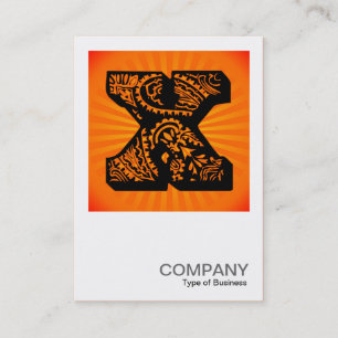 Square Monogram - Paisley Sunburst - X Visitekaartje