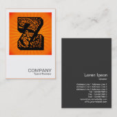 Square Monogram - Paisley Sunburst - Z Visitekaartje (Voorkant / Achterkant)