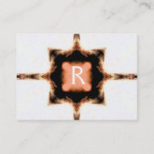 SQUARE MONOGRAM rood bruin wit, Visitekaartje (Achterkant)