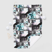 Square mozaïek van romige texturen in zilver tot c golfhanddoek (Insitu)