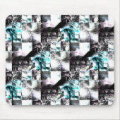 Square mozaïek van romige texturen in zilver tot c muismat (Voorkant)