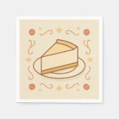 Square Napkin Design – Elegant New York Cheesecake Servet (Voorkant)