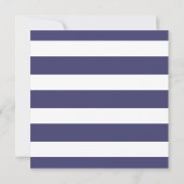 Square Nautical Navy Blue Anchor Boy Baby Shower Kaart (Achterkant)