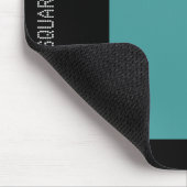 Square - Ocean Green en Black Muismat (Hoek)