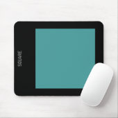 Square - Ocean Green en Black Muismat (Met muis)