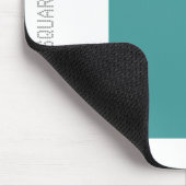 Square - Ocean Green en White Muismat (Hoek)