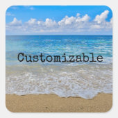 Square Ocean Sticker (Voorkant)