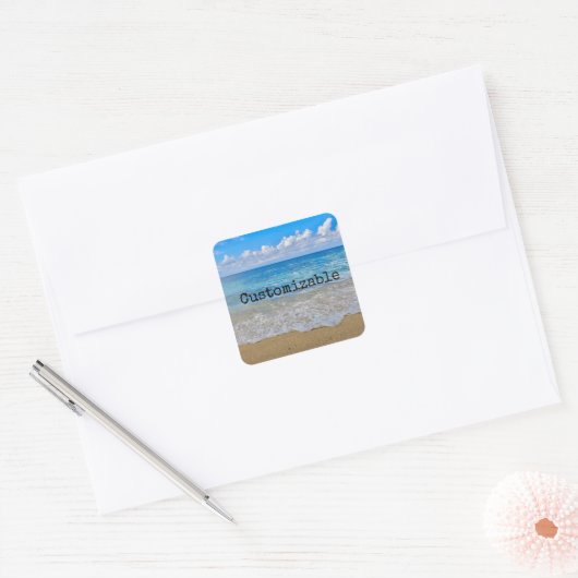 Square Ocean Sticker (Envelop)