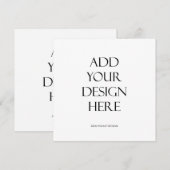 Square of Circle Round Invitation Kaart Printing (Voorkant / Achterkant)