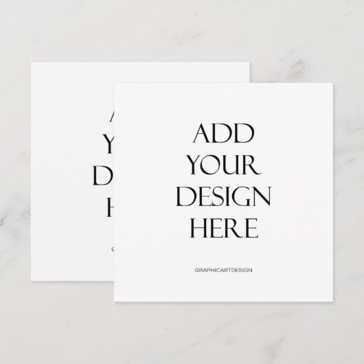 Square of Circle Round Invitation Kaart Printing (Voorkant / Achterkant)