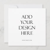 Square of Circle Round Invitation Kaart Printing (Achterkant)