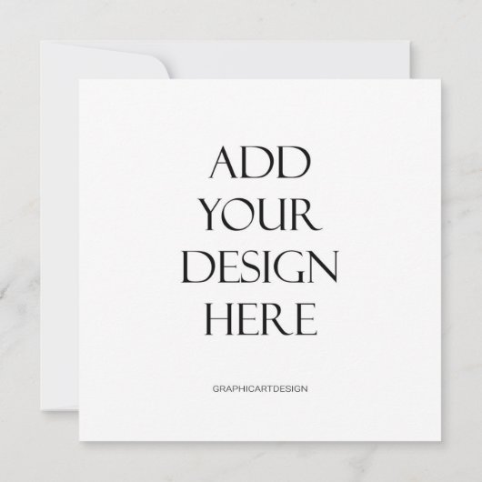 Square of Circle Round Invitation Kaart Printing (Achterkant)