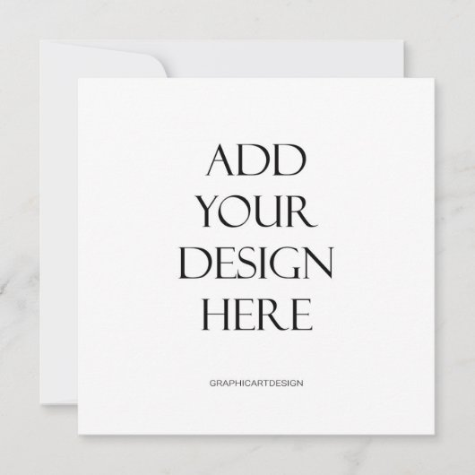 Square of Circle Round Invitation Kaart Printing (Voorkant)