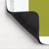 Square - Olive Green en White Muismat (Hoek)