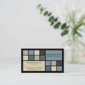 Square One Black, Cadet Blue en Beige Visitekaartje (Staand voorkant)
