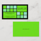 Square One Black, Green & Mint Visitekaartje (Voorkant / Achterkant)