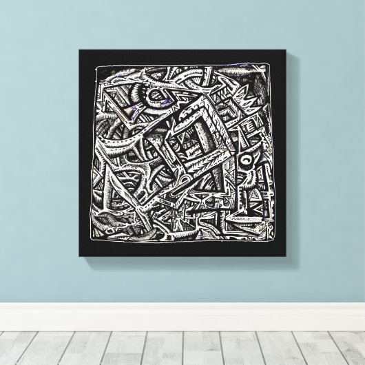 Square One, van Brian Benson Canvas Afdruk (Insitu (Houten vloer))