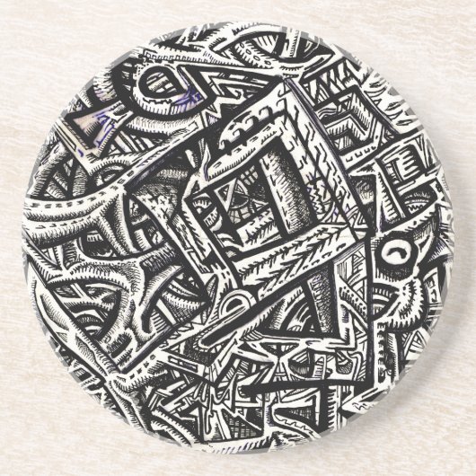 Square One, van Brian Benson Zandsteen Onderzetter (Voorkant)