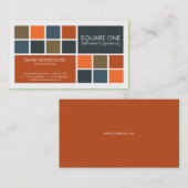 Square One White, Blue & Rust Visitekaartje (Voorkant / Achterkant)