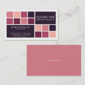 Square One White, Pink & Plum Visitekaartje (Voorkant / Achterkant)