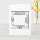 Square Opon Ifa waarzeggerij Kaart (Gele Bloem)